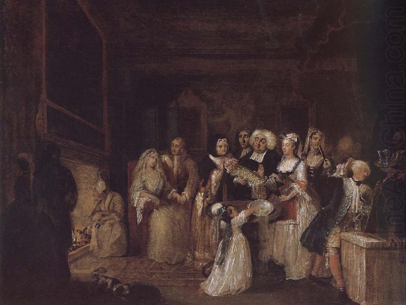 Baptism ceremony, William Hogarth